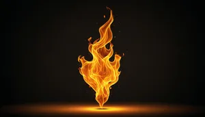 Fiery Blaze Shape and Texture Artistic Design