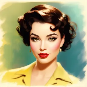 Attractive model with stylish makeup and hairstyle portrait.