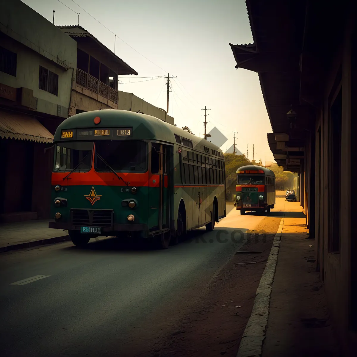 Picture of Urban Trolleybus on City Street