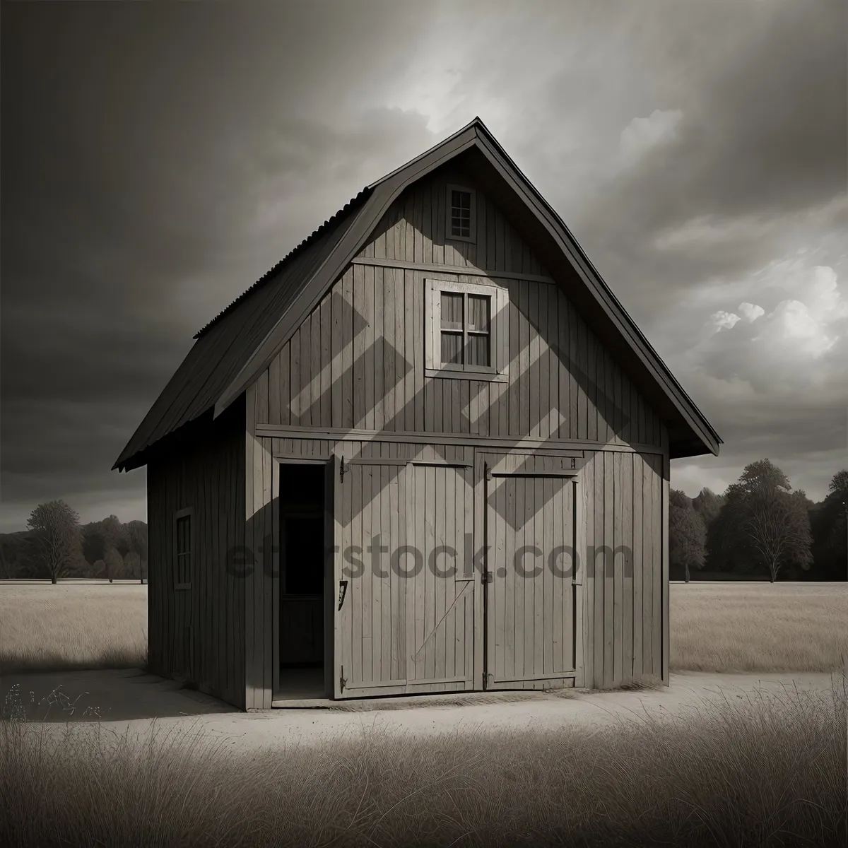 Picture of Rustic Farmhouse amidst Serene Countryside