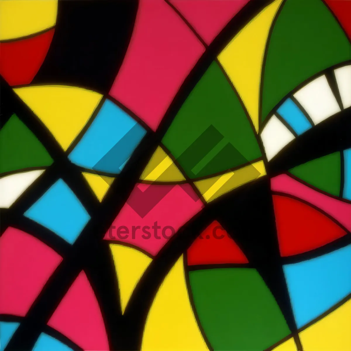 Picture of Colorful Geometric Mosaic Pattern