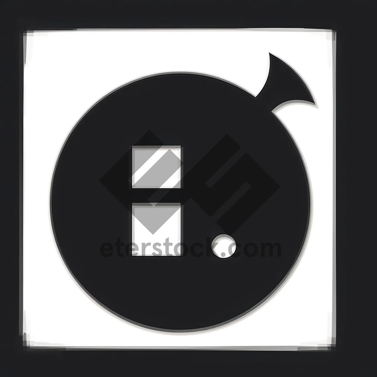 Picture of Shiny Round Black Button Icon