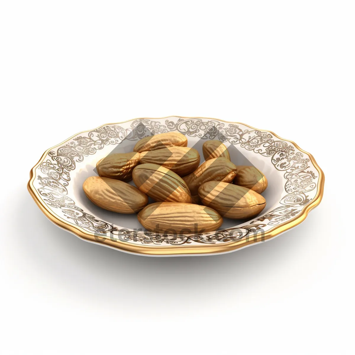 Picture of Organic Nutty Snack: Delicious and Healthy Almonds Closeup