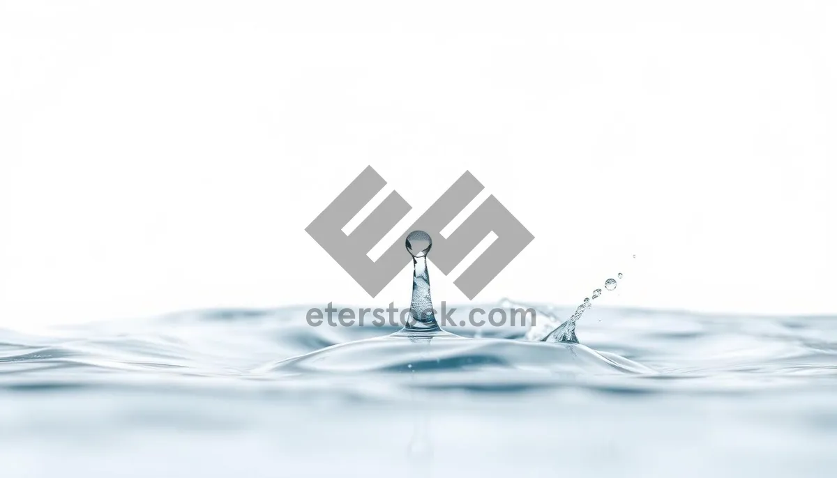 Picture of Refreshing water splash with ice bubbles.