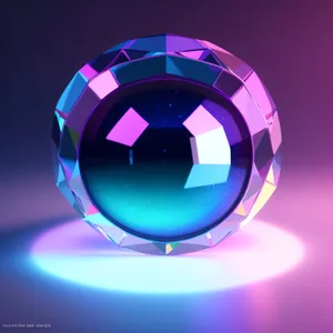 Vibrant Glass Globe Icon with Glowing Lights