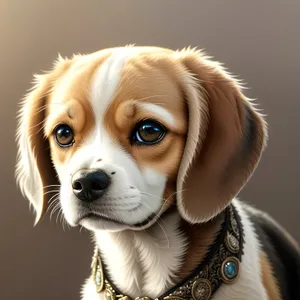 Adorable Golden Spaniel Puppy - Studio Portrait