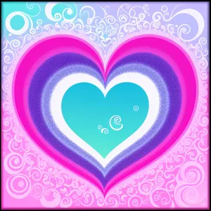 Love and Hearts - Colorful Tracery Design