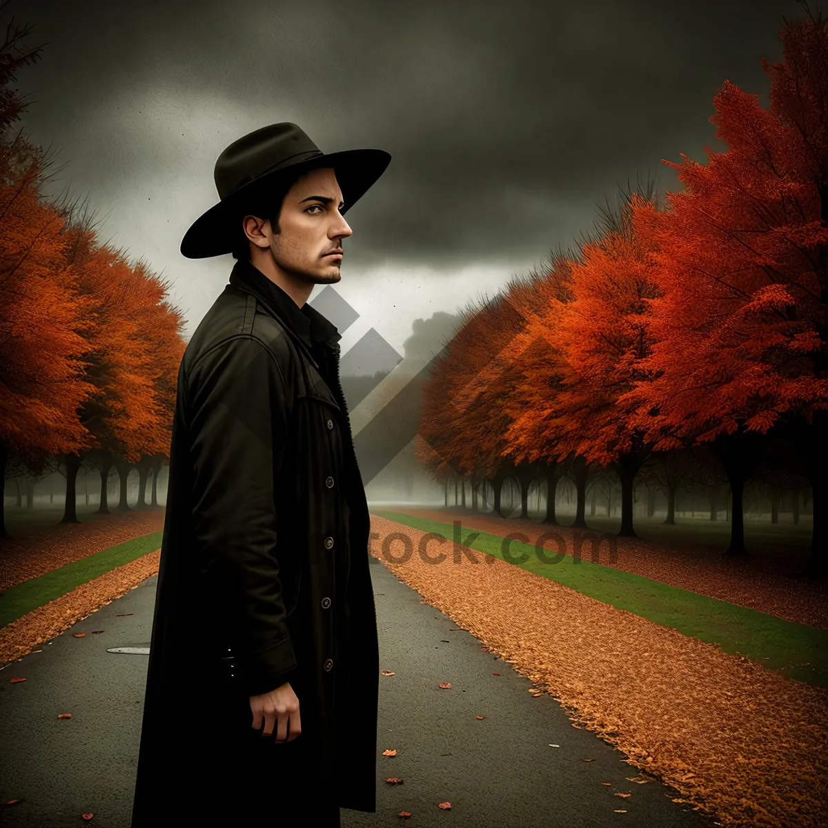 Picture of Happy Student with Stylish Hat in Park