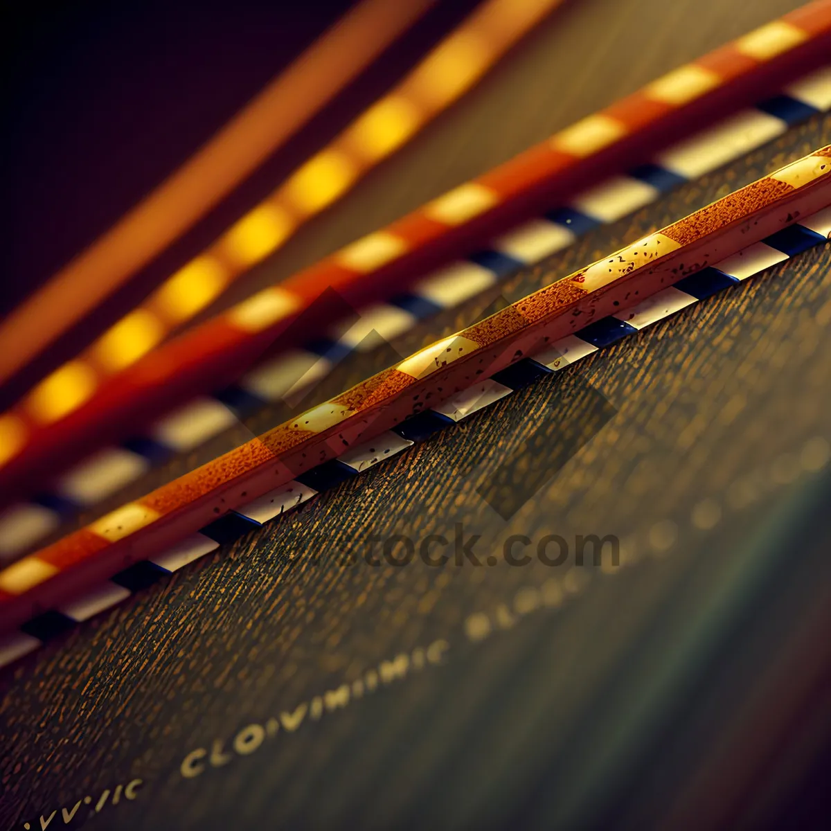 Picture of Vibrant Rainbow Pencil with Colorful Paper Clip