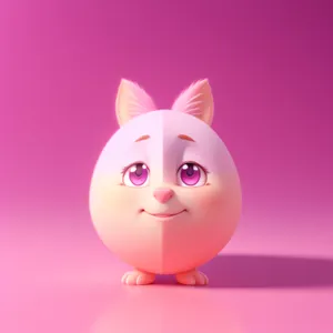 Cute Piggy Bank with Bunny Ears - Savings Symbol