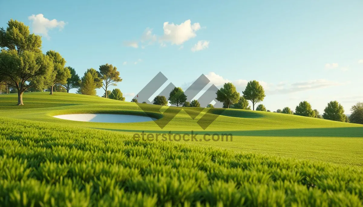 Picture of Rural rice field under sunny skies.