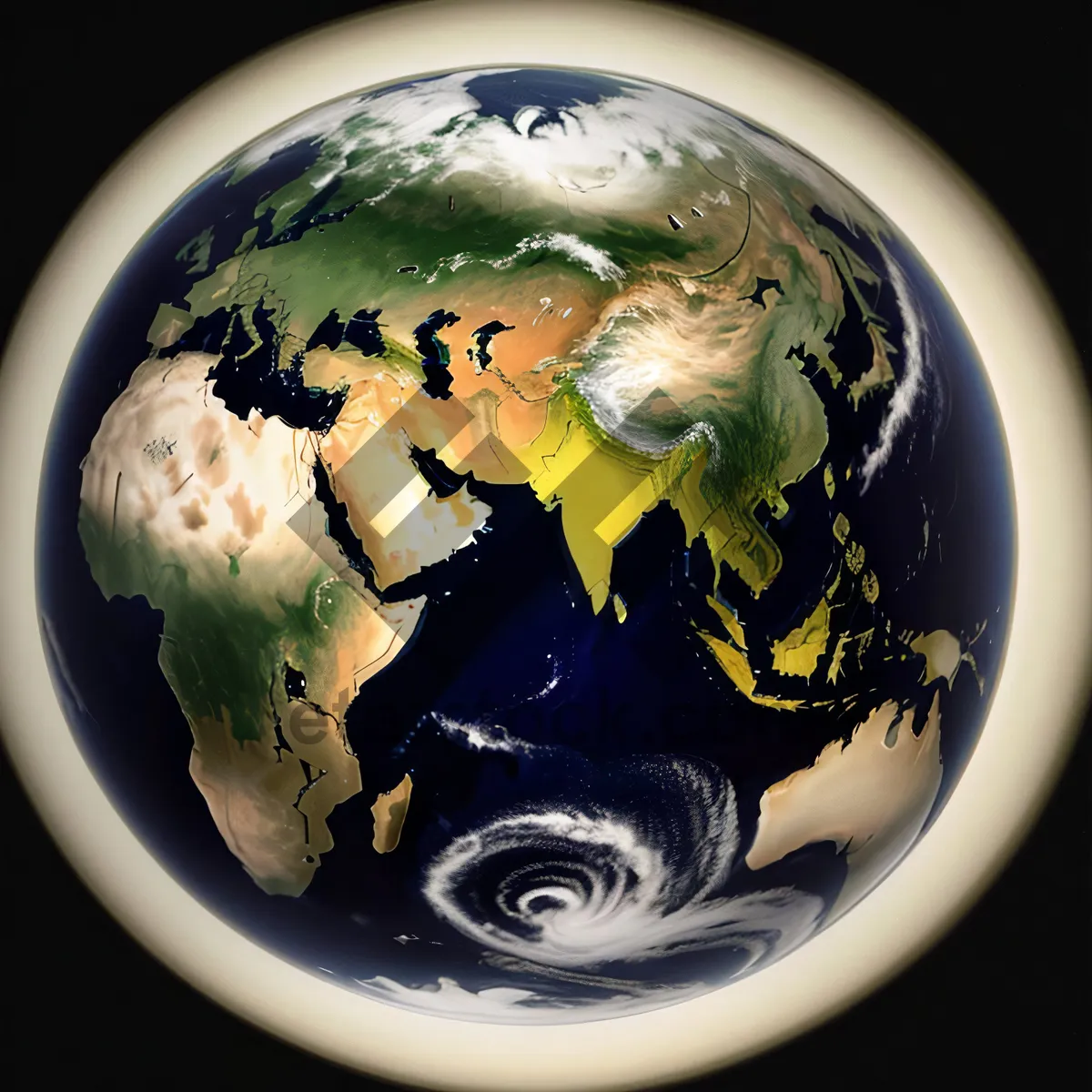 Picture of 3D Earth Globe Map Planet Space Light Ocean