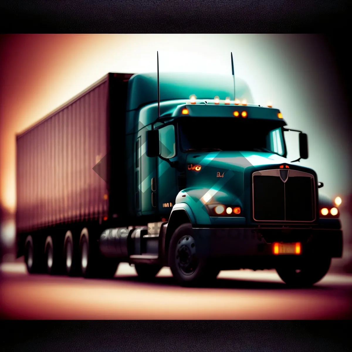 Picture of Fast and Reliable Freight Truck Delivery on Open Highway