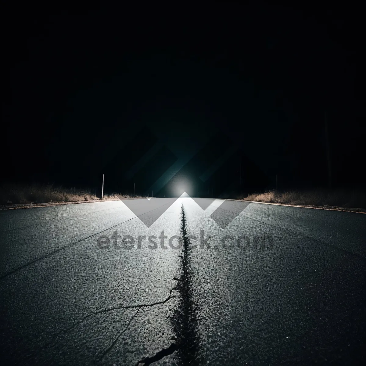 Picture of Scenic Highway at Sunset with Empty Road