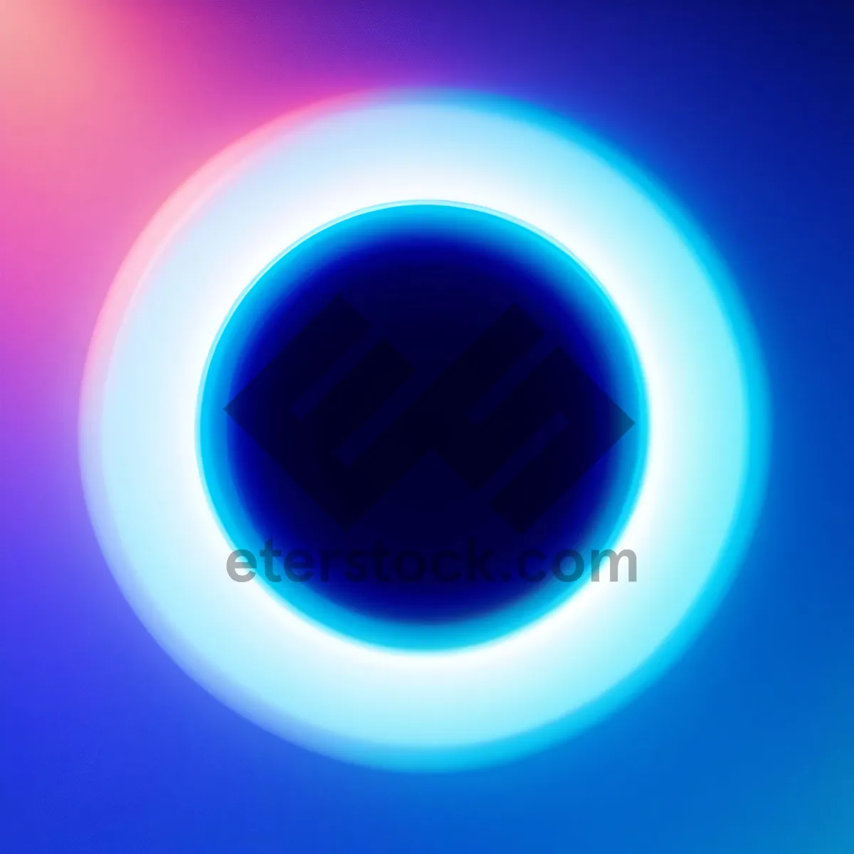 Picture of Vibrant Glass Button Icon in Glowing Circle