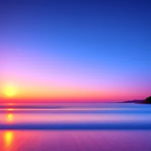 Vibrant Sunset over Beautiful Coastal Landscape