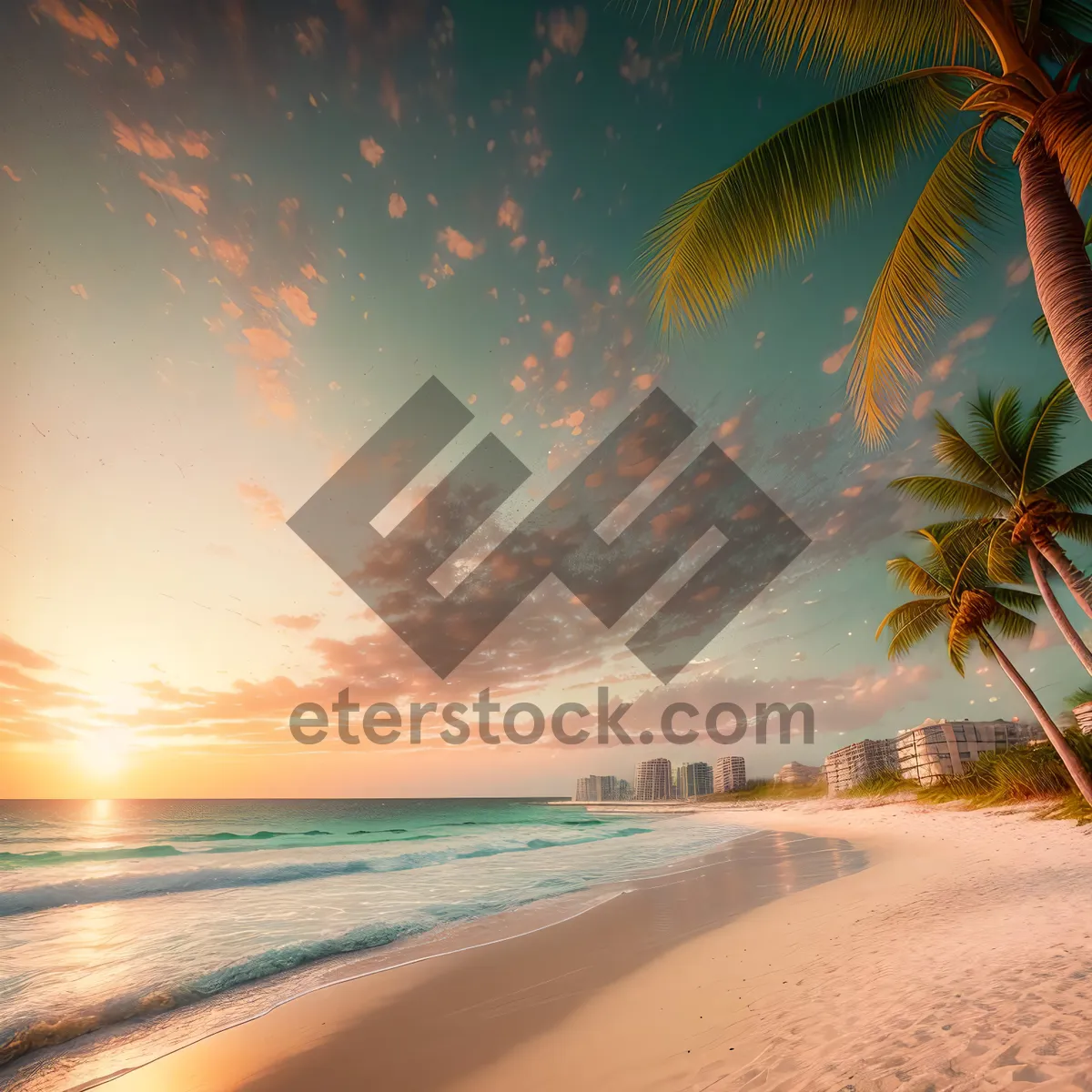 Picture of Exotic Palm Beach Paradise - Tropical Vacation Dream