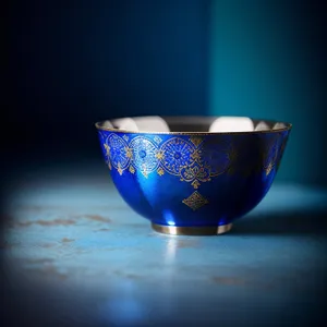 Hot Cup of Tea in Glass Saucer