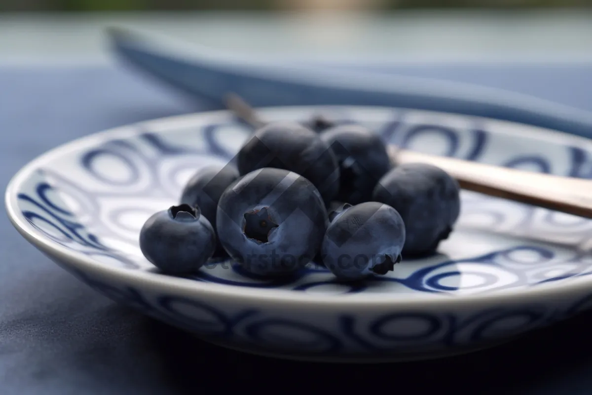 Picture of Fresh Blueberries Closeup - Healthy and Delicious Snack