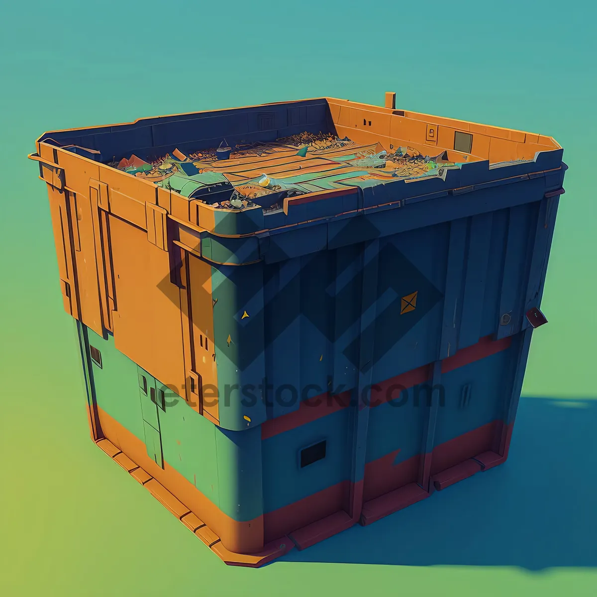 Picture of 3D Crate Box Container Render Cube Object