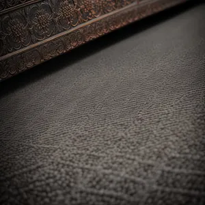 Dark Leather Textured Threaded Fabric Panel