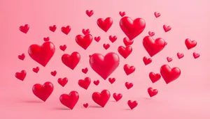 Valentine's Day Celebration Heart Pattern Image