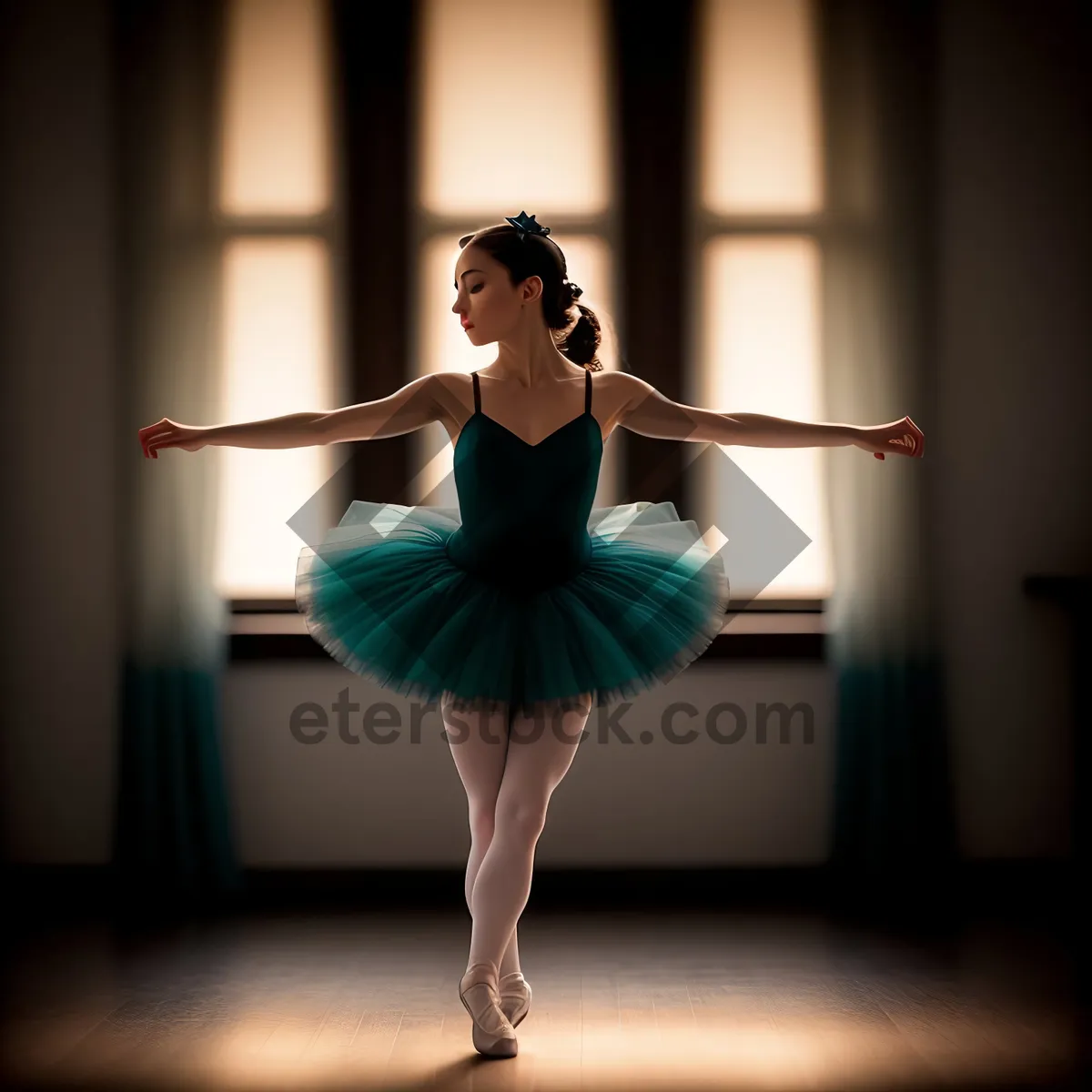 Picture of Vibrant Dance Pose embodies elegance and artistry.