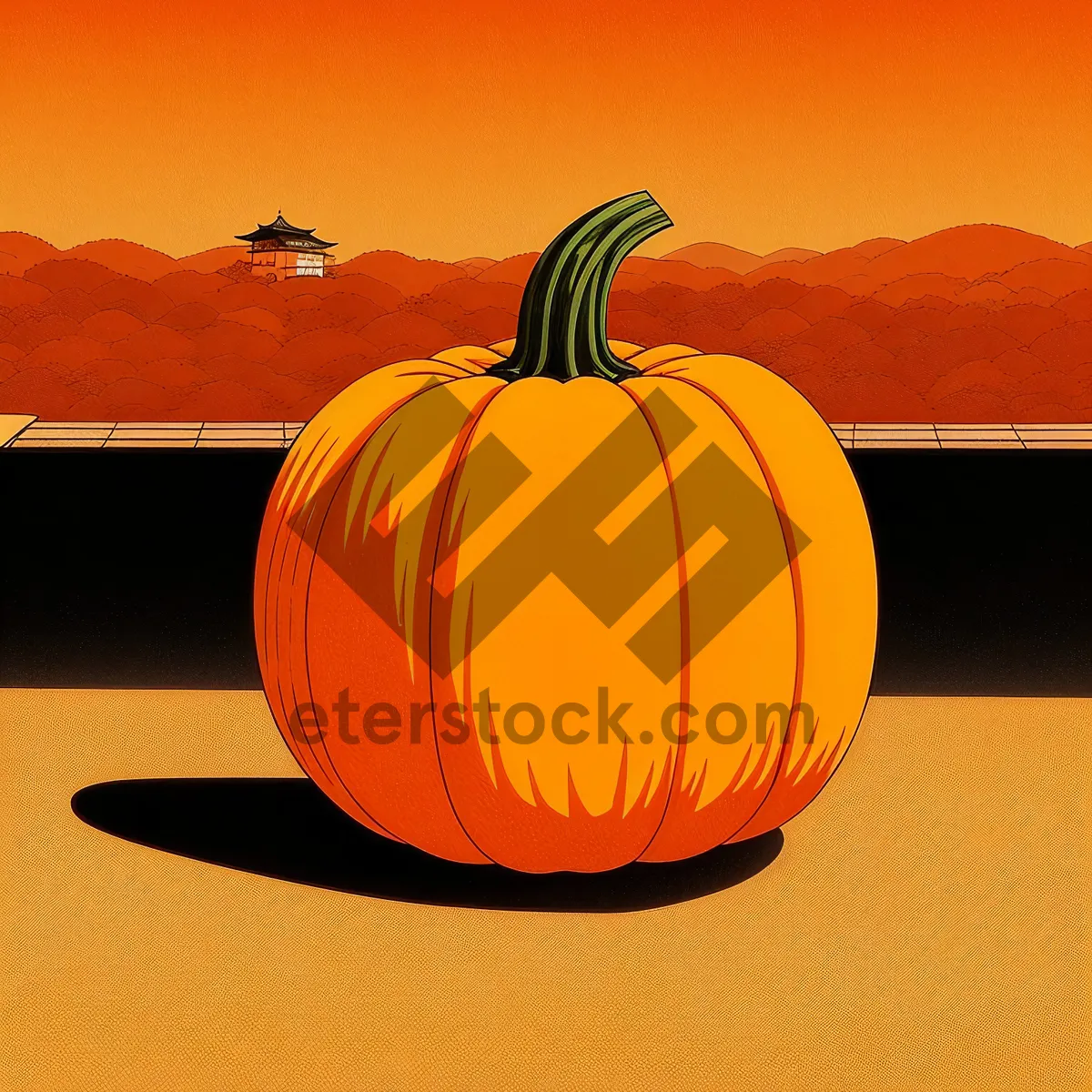 Picture of Autumn Harvest Pumpkin Decoration for Thanksgiving