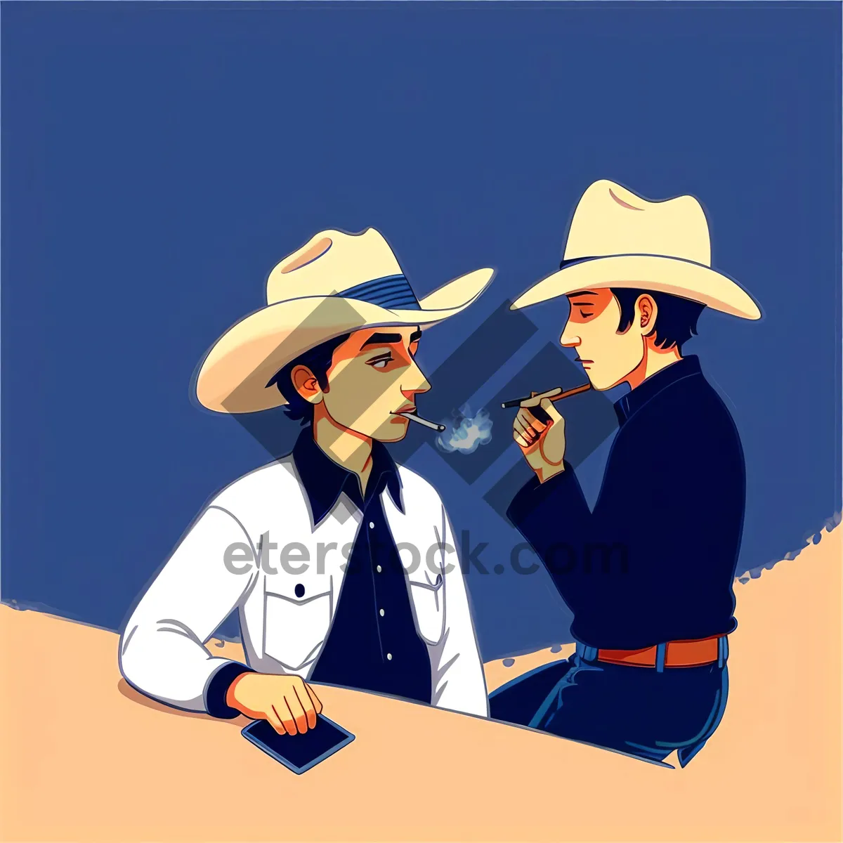 Picture of Stylish Cowboy Hat Silhouette Art for Men