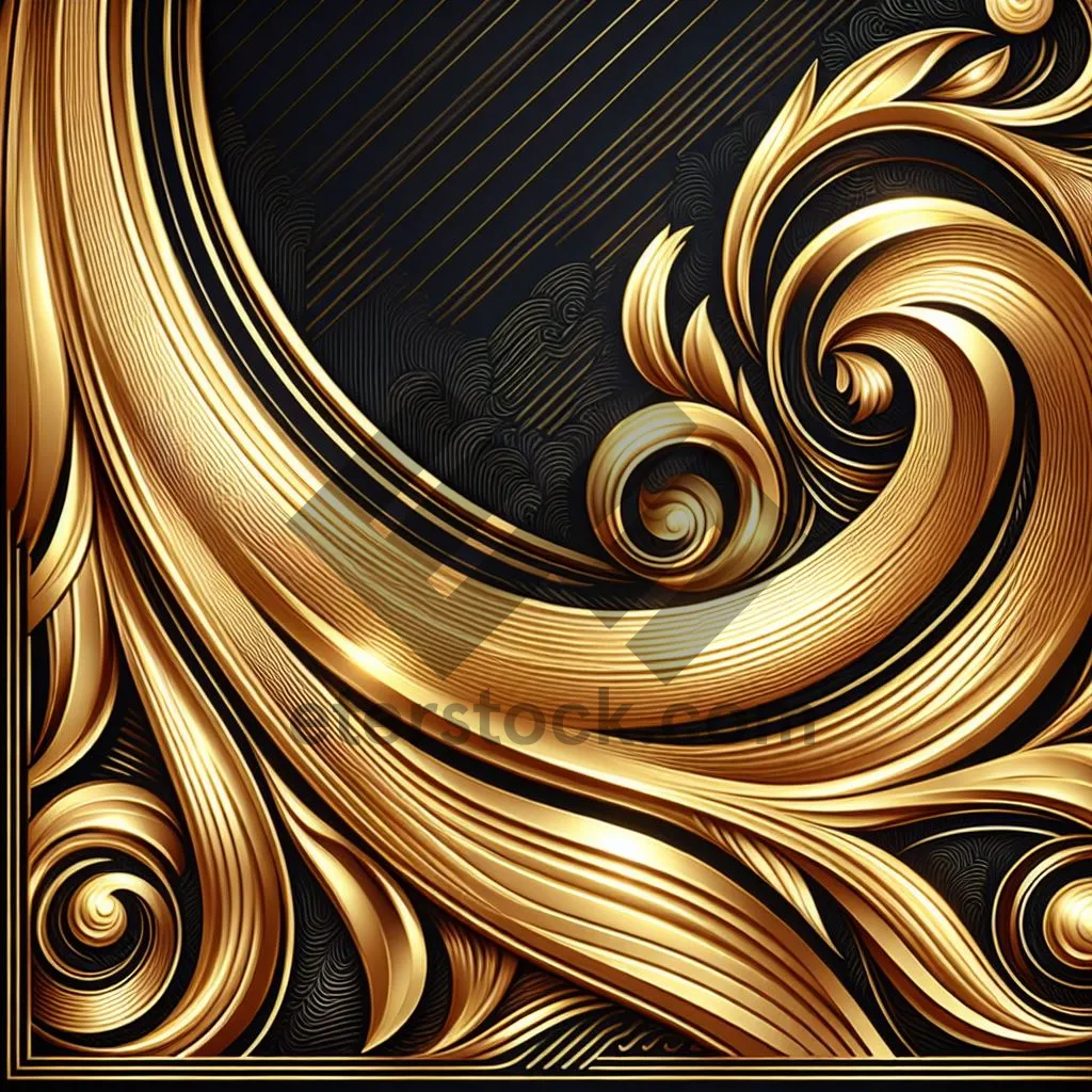 Picture of Bronze Spiral Wave Pattern Design Texture Flow