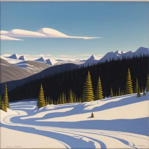 Winter Wonderland: Majestic Alpine Ski Slope