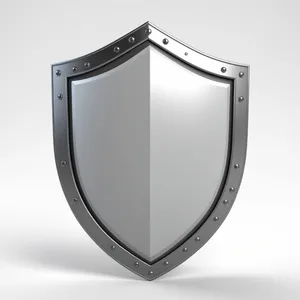 Shiny shield emblem icon design symbol.