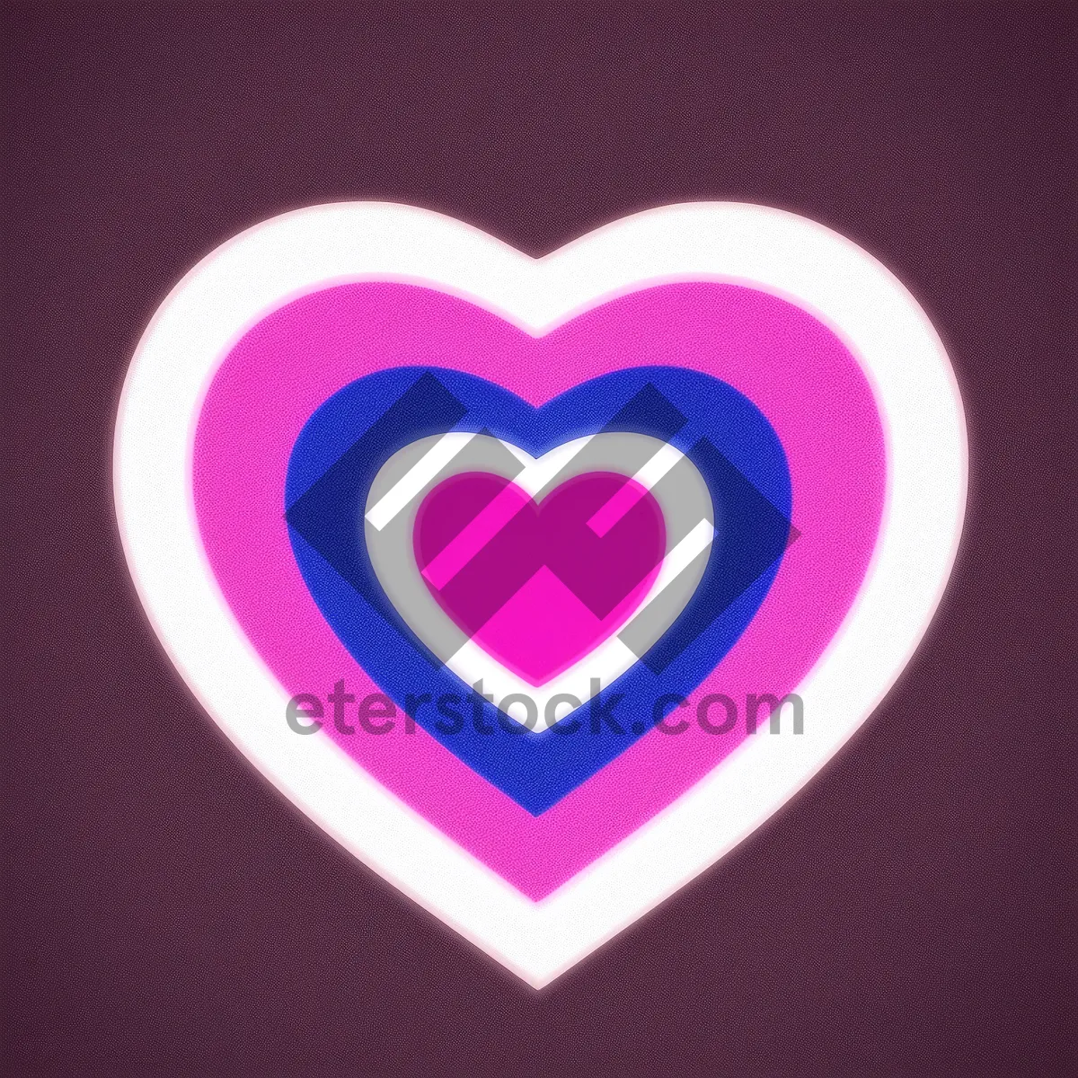 Picture of Love Button Icon: Heart Symbol in Web Design Art