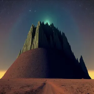 Ancient Pyramid Sunset Landscape View