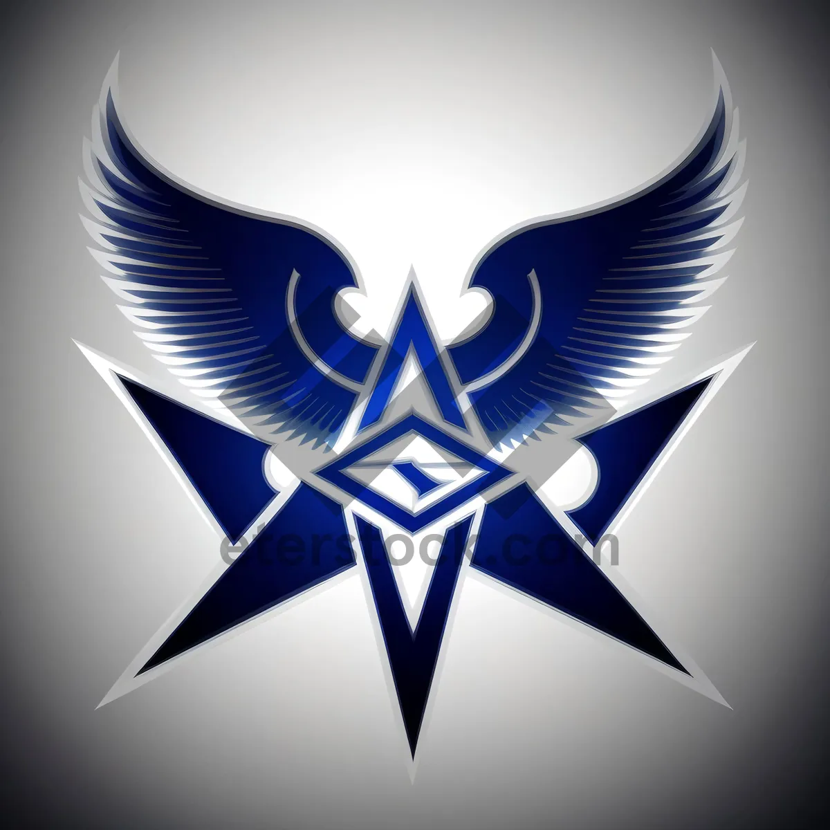 Picture of Heraldic Lightning Design: Iconic Symbol of Art and Graphic Element