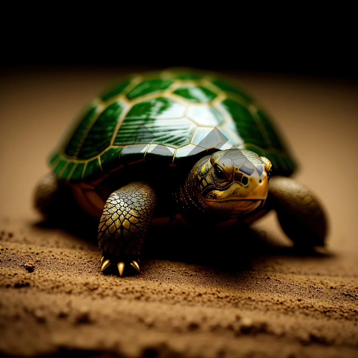 Picture of Shell-Protected Box Turtle: Slow Reptile with Hard Shell