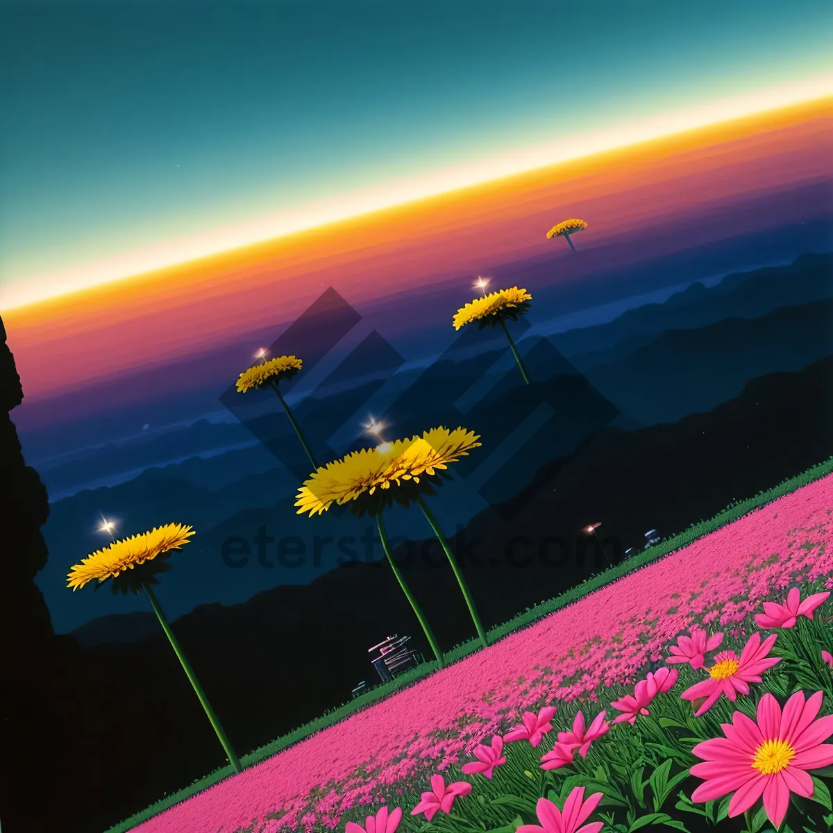 Picture of Golden Horizon: A Vibrant Summer Sunrise