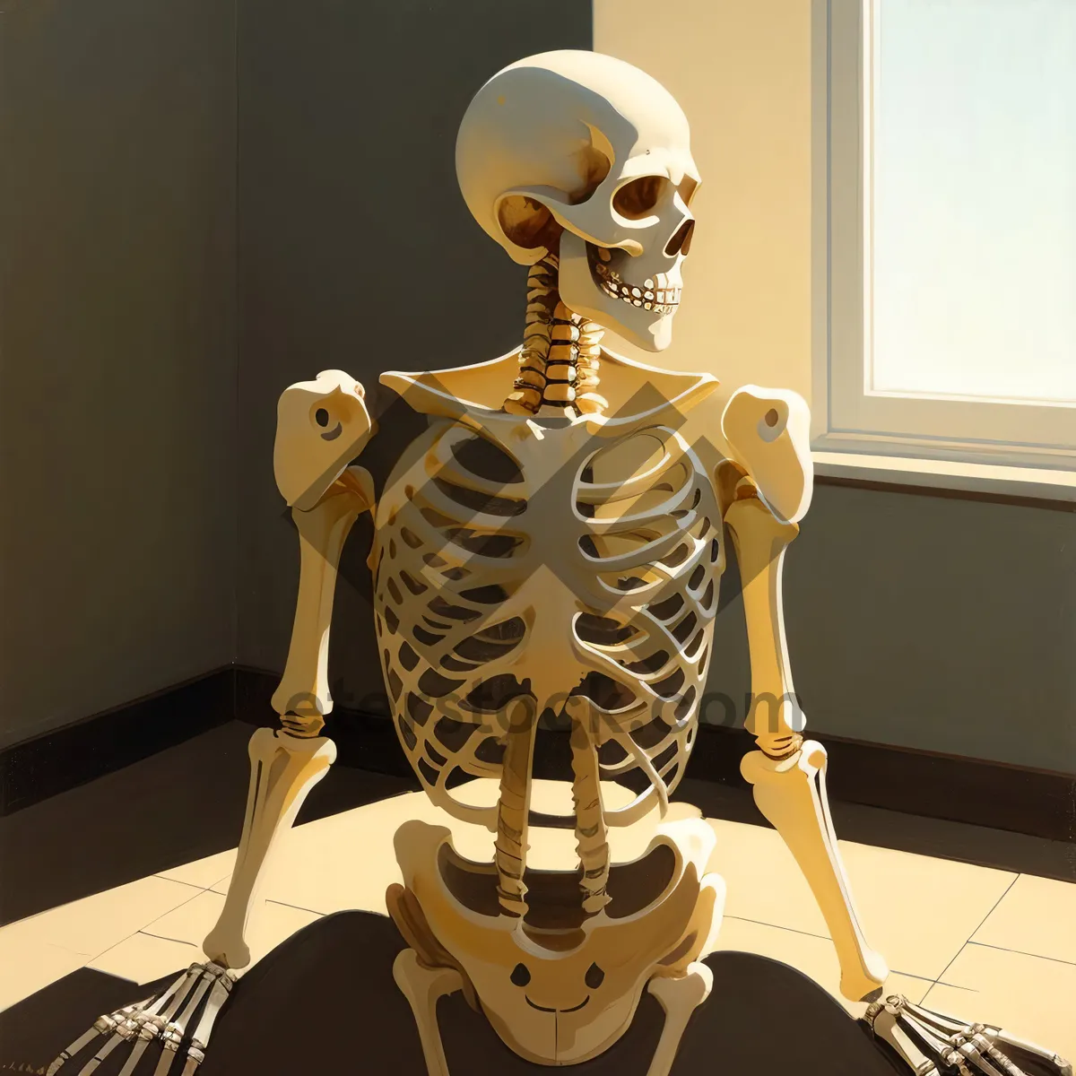 Picture of 3D Human Skeleton, Automated Anatomy Support Device