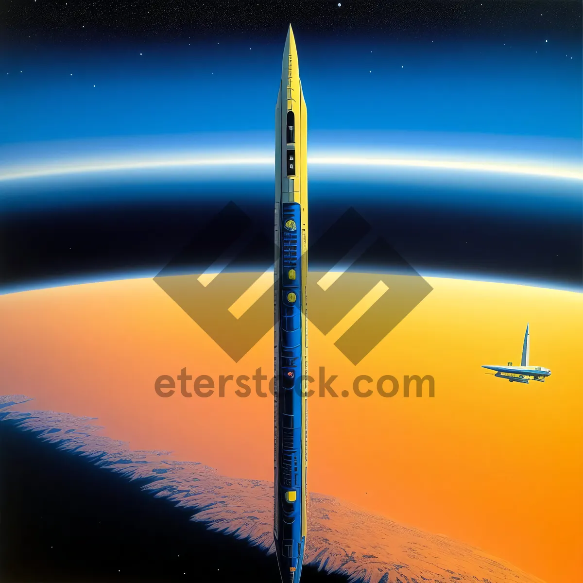 Picture of Skyward Missile Launch with Rocket Device