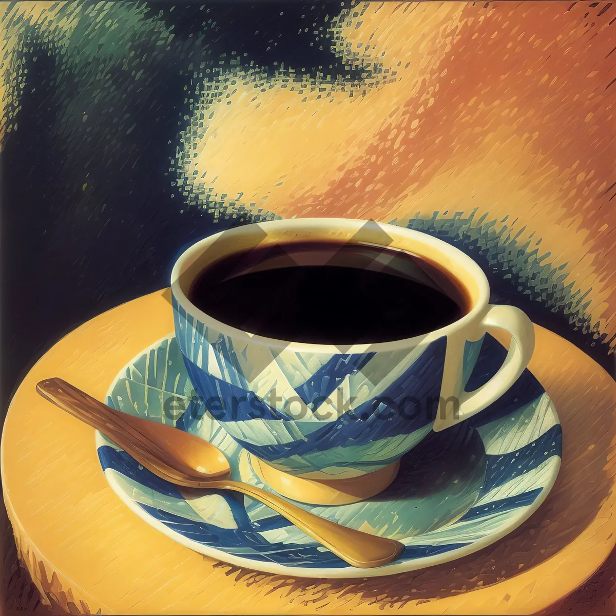 Picture of Steamy Morning Brew in Ceramic Coffee Mug