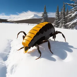 Thrilling Winter Mountain Adventure: Snowy Skiing Excitement!