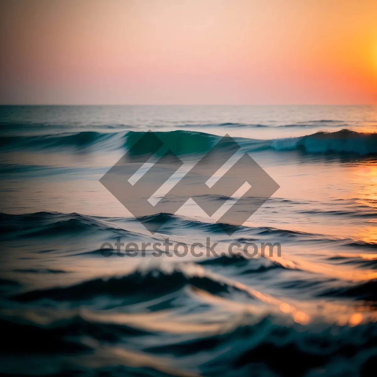 Picture of Golden Horizon: Tranquil Beach Sunset