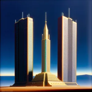 Urban Skyline with Modern Skyscrapers