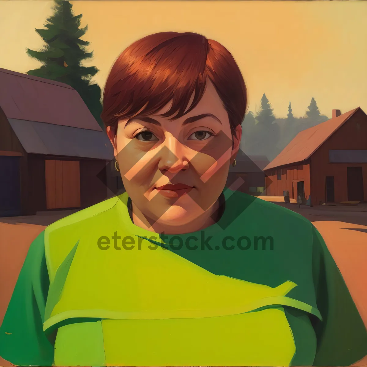 Picture of Happy Smiling Student Woman with Pretty Hair