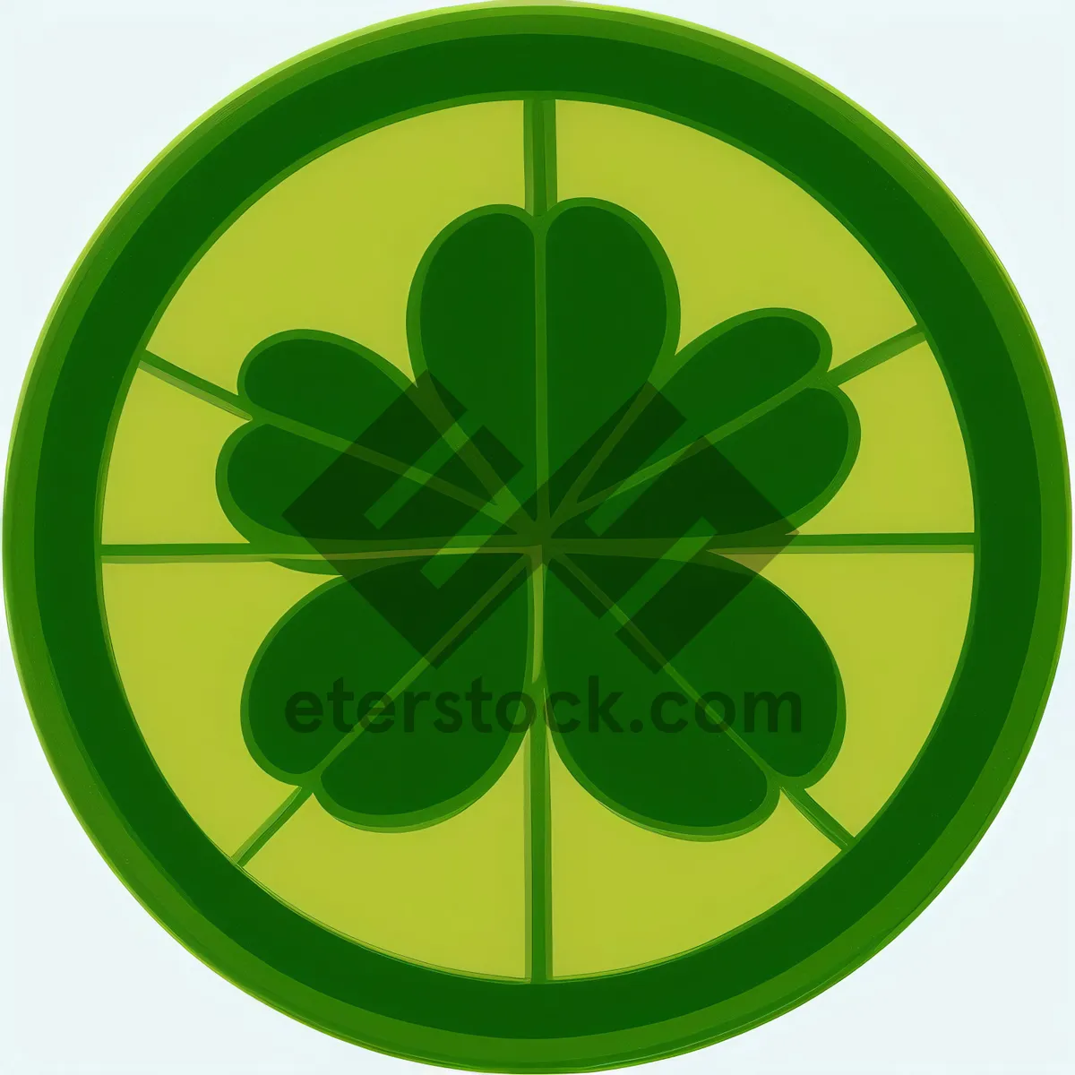 Picture of Green Circle Leaf Eco Symbol