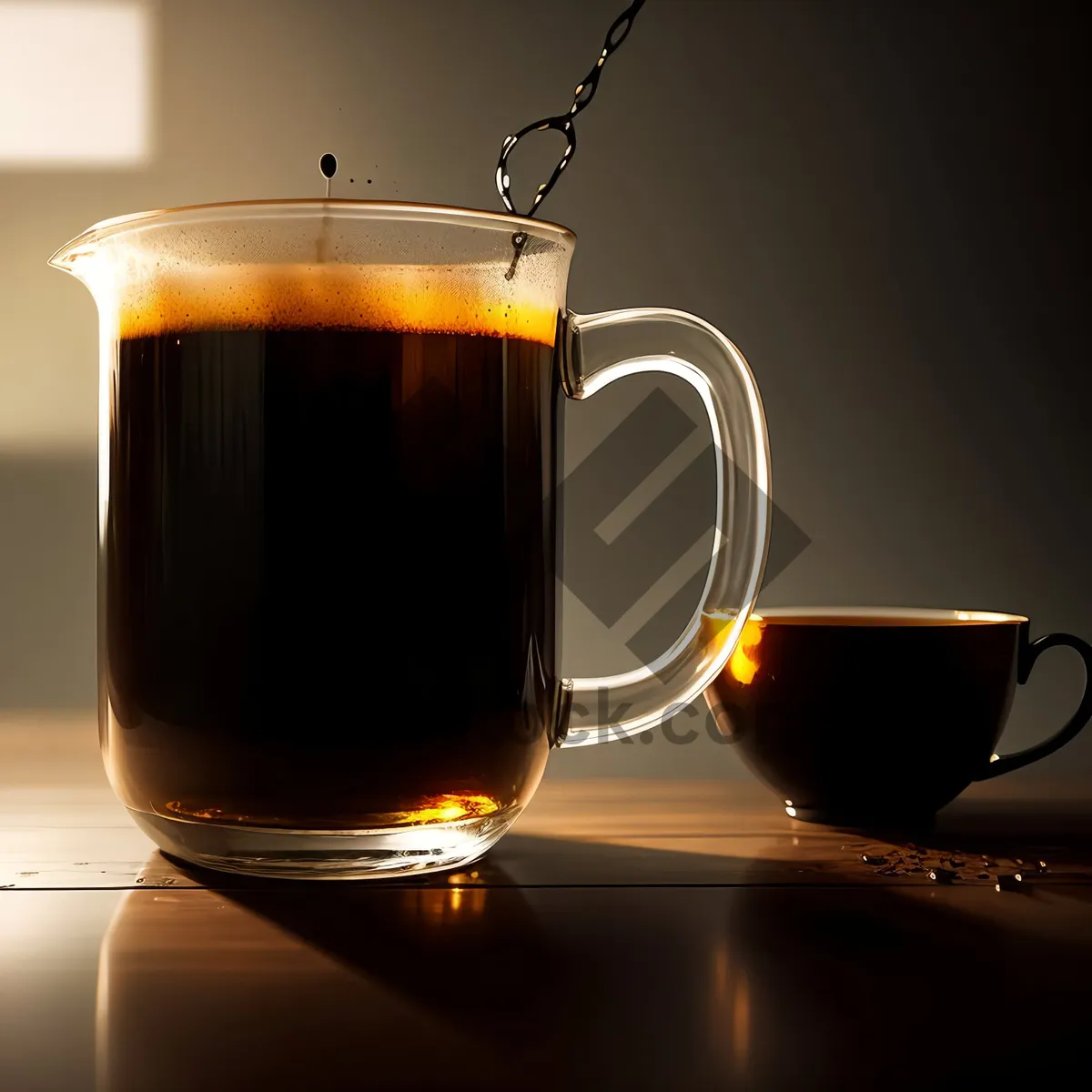 Picture of Steamy Espresso in Glass Cup