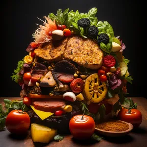 Fresh Fruit and Vegetable Basket for Healthy Diet