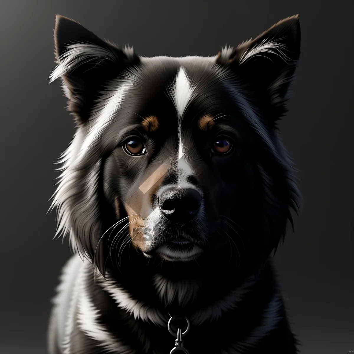 Picture of Adorable Border Collie Shepherd Dog Portrait