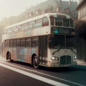 Urban Transport: Trolleybus on City Road