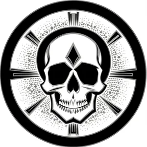 Pirate Poison Icon: Shiny Black Round Circle